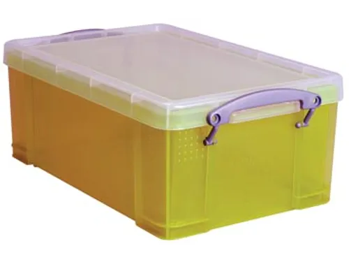 Opbergdoos 9 Liter Geel Transparant