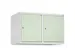 opzetkast,v. locker,2vak.,vak B 400mm,HxBxD 500x800x500mm,cilinderslot