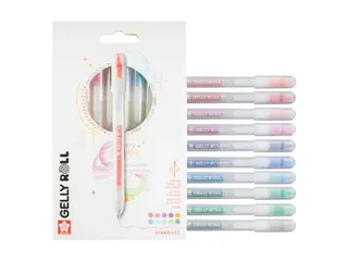 Gelschrijver Sakura Gelly Roll Stardust 08 klikfunctie assorti 10st - 5