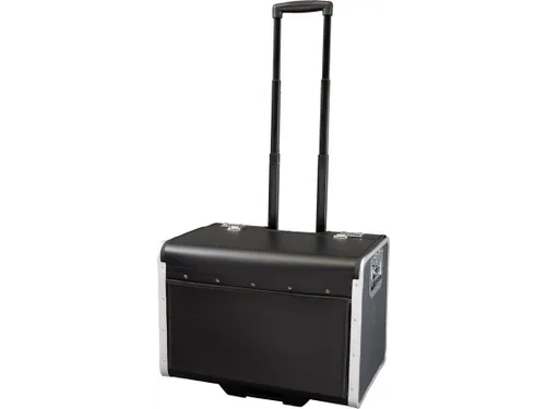 Trolley pilotenkoffer Alassio PARMA zwart imitatieleer.