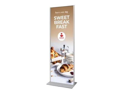 Totem Paneel+ Dubbelzijdige Display 70x200cm Zilver frame