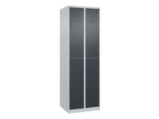 dubbeldekse locker,HxBxD 1850x600x500mm,2x2vak.,vak B 300mm - 1