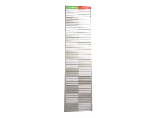 Menoor In-Uit bord 60 namen Aluminium Aanwezig/Afwezig Groen/rood