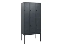 dubbeldekse locker,HxBxD 1950x900x500mm,3x2vak.,vak B 300mm