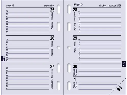 Agendavulling 2027 Kalpa Mini 7dagen/2pagina's