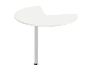aanbouwtafel,i.h.v.,HxØ 720-840x1000mm,driekwartrond,Bl-wit - 1