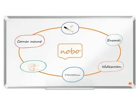 Whiteboard Nobo Premium Plus Widescreen 50x89cm emaille