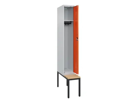 locker met bank,HxBxD 2120x300x815mm,1vak,vak B 300mm,cilinderslot