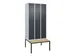 Armoire vestiaire Classic+ 3 comp 212x90x81,5cm gris clair/anthracite