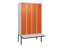 Dubbeldekse dekenkist,HxBxD 2120x1200x815mm,4x2vak.,vak B 300mm