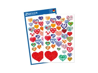 papieretiket Z-design Creative pakje a 2 vel glimmende harten - 3