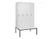locker voor scheiding van kleding,HxBxD 2120x1200x815mm,4vak