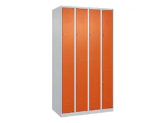 dubbeldekse locker,HxBxD 1850x1000x500mm,4x2vak.,vak B 250mm,cil.-slot