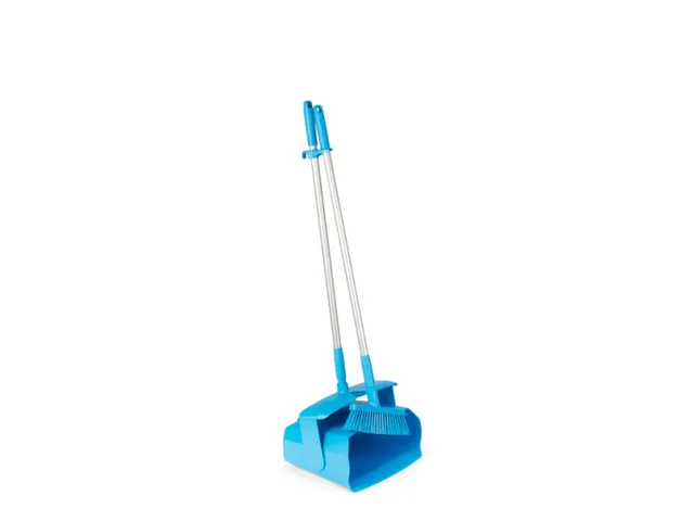 Vikan Hygiene stofblik + veger combinatieset alu steel 840mm Blauw