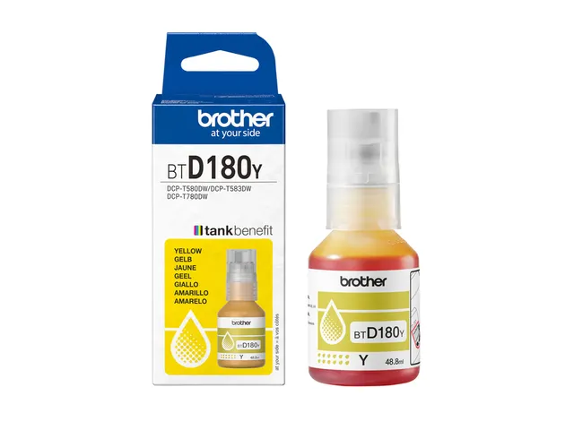 Navulinkt Brother BT-D180Y geel