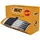 Balpen Bic Atlantis classic grip clic medium zwart 30+6 gratis
