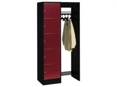 locker met kapstok,HxBxD 1950x960x480mm,romp RAL7016,front RAL7016