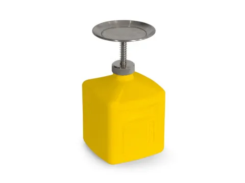 plunjerkan,HDPE in geel,2l,HxBxD 265x145x155mm,m. dompelbord