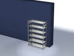 Inhaakstelling Basisveld 2000x1300x535mm 180kg 5legborden Opvang