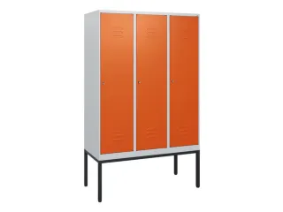 locker,HxBxD 1950x1200x500mm,3vak,vak B 400mm,cil.-slot,voetonderstel - 1
