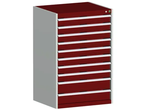 ladekast HxBxD 1200x800x750mm 10laden RAL7035 front RAL3004