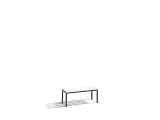 omkleedbank,LxD 1000x400mm,kunststof lijsten lichtgrijs,romp RAL7021 - 1
