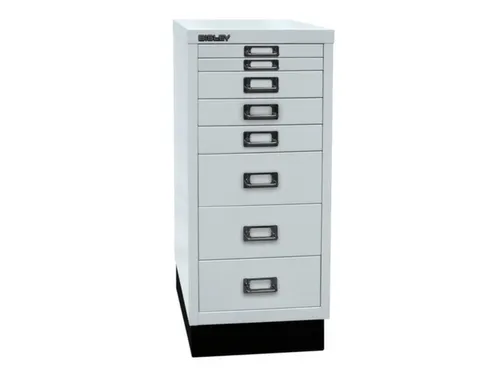 kantoor-ladekast HxBxD 670x279x380mm 8 laden romp lichtgrijs staal