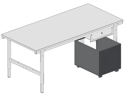 mobiel ladeblok,HxBxD 525x500x650mm,rollen