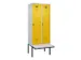 locker met bank,voor scheiding van kleding,HxBxD 2120x800x815mm,2vak