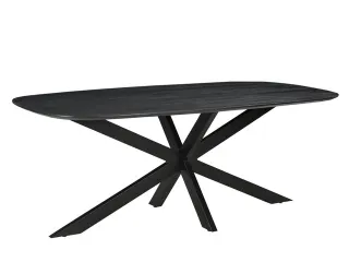Vergadertafel Harper Deens Ovaal 240x100cm Zwart blad met Spinpoot - 1