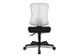 Siège Bureau Pivotant Assise Noir Dossier Maille Blanc