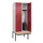locker met bank,HxBxD 2120x800x815mm,2vak,vak B 400mm,draaigrendel