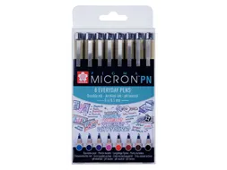 Fineliner Sakura Pigma Micron 0.4mm blister à 8 stuks assorti