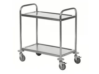 RVS etagewagen,draagverm. 100kg,2etage(s),laadvl. LxB 685x380mm - 1