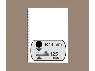 Draadrug Fellowes 14mm 34-rings A4 zwart 100stuks - 1