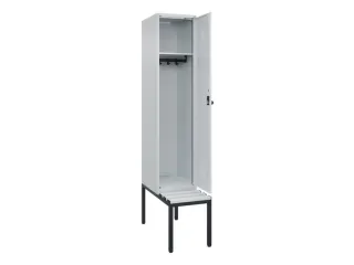 locker met bank,HxBxD 2120x400x815mm,1vak,vak B 400mm,draaigrendel - 1