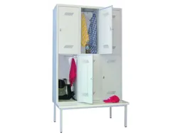 banklocker,dubbeldeks,HxBxD 2150x1200x800mm,RAL7035,front RAL7035