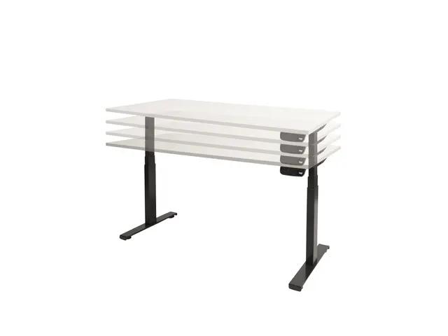 Dextro Plus Zit-sta Bureau Elektrisch 180x80 Lindberg Eiken 25mm Zwart