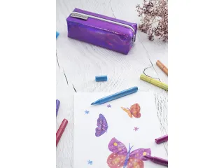 Viltstiften EFA Jumbo 2mm 6 glitter kleuren in kunststof etui - 12