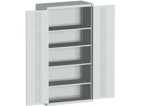 kast met geperforeerde platen,HxBxD 2000x1050x650mm,4xStalen bodem