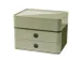 Smart-box Han Allison 2 tiroirs Blanc Vert clair Empilable