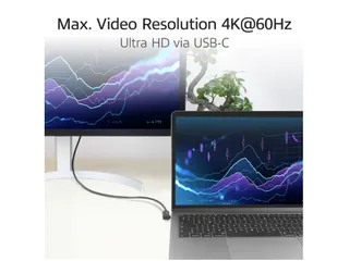 Kabel ACT USB-C standaard naar USB-C hoek 10Gbps 1m - 6