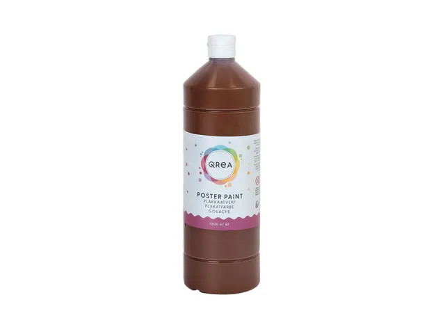 Plakkaatverf Qrea donkerbruin 1000ml