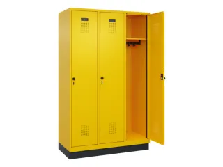 locker,HxBxD 1950x1200x500mm,3vak,vak B 400mm,draaigrendel,sokkel - 2