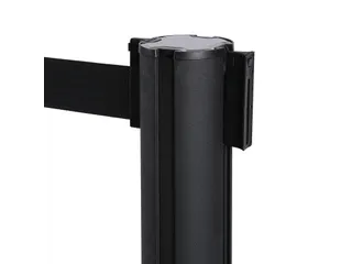Afzetpaal Flexi Zwart met 2.7 meter trekband Zwart - 1
