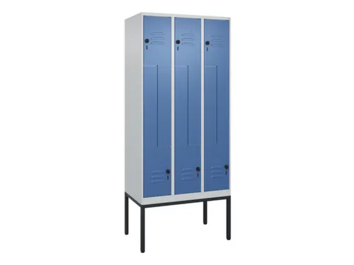 Z-garderobekast,HxBxD 2120x900x500mm,vak B 150/300mm,draaigrendel