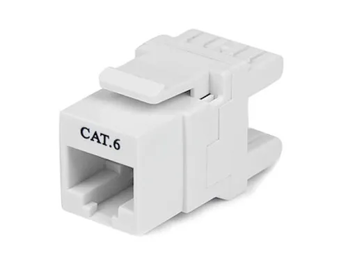 180° Cat6 Contactbus - RJ45 Ethernet Cat6 Wandcontactbus Wit