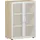 vitrinekast HxBxD 1104x800x420mm 2xhouten vloer 3OH esdoorn