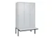locker voor scheiding van kleding,HxBxD 2120x1200x815mm,3vak