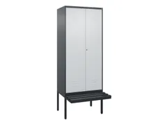 armoire vestiaire noir et blanc HxlxP 2120x800x815mm 2compart.
